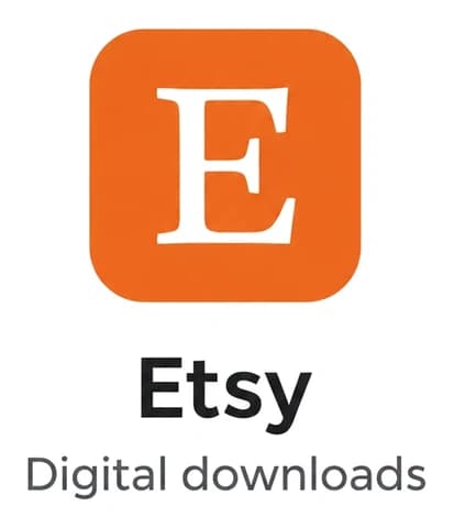 Etsy — Digital downloads